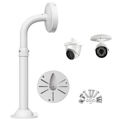 J-Shaped Dome Camera Mount, 11.8"-23.6" Telescopic Adjustable Bracket, Heavy-Duty Aluminum Alloy Wall/Ceiling Mount for Indoor/Outdoor CCTV Security Cameras,Universal Holder Fits Hikvision/Dahua