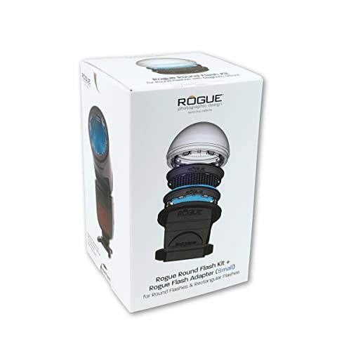 Rogue Magnetic Modifier Flash Kit + Rogue Flash Adapter (Small) | Use these modifiers directly on your round flashes, and on your smaller rectangular flashes with the included Flash Adapter - color: Round Flash Kit + Small Flash Adapter