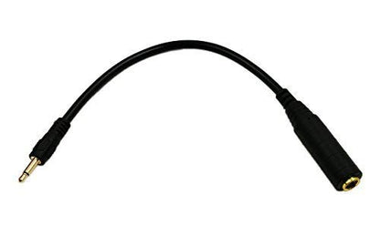 CGTime Golden Plated 3.5mm Mono 1/8 inch Audio Male to 6.35mm 1/4 inch Female Jack Converter Cable Cord Adapter (25CM/10Inch) - color: 25CM/10Inch