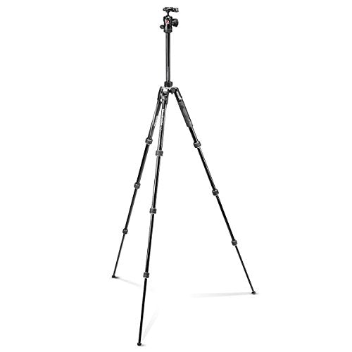 Manfrotto Befree Advanced Camera Tripod Kit with Twist Closure, Travel Tripod Kit with Ball Head, Portable and Compact, Camera Tripod in Aluminum for DSLR, Reflex, Mirrorless, Camera Accessories - style: Twist Lock - Black