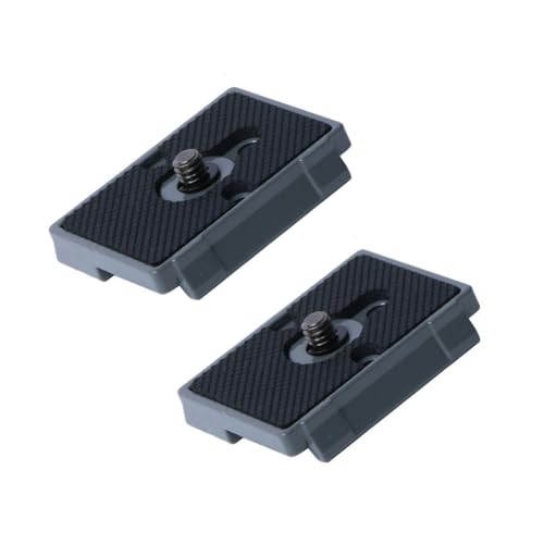 Quick Release Plate 1/4" Screw Compatible with Manfrotto 200PL-14 322RC2 324RC2 488RC2 496RC2 Camera Tripod Head (Pack of 2)