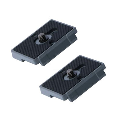Quick Release Plate 1/4" Screw Compatible with Manfrotto 200PL-14 322RC2 324RC2 488RC2 496RC2 Camera Tripod Head (Pack of 2)