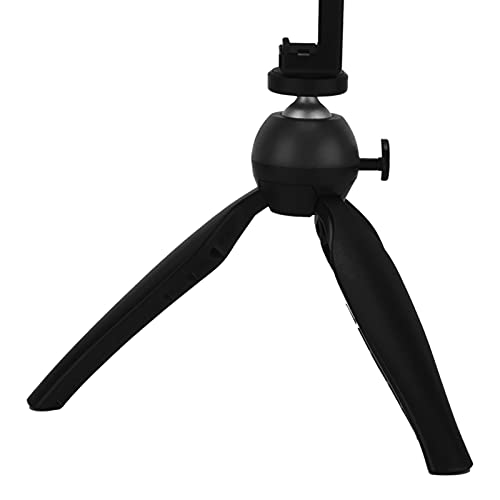 Portable Live Video Kit Mobile Phone Photography Set with Fill Light Microphone Tripod Phone Holder for Vloggers Content Creators (Black) - color: Black
