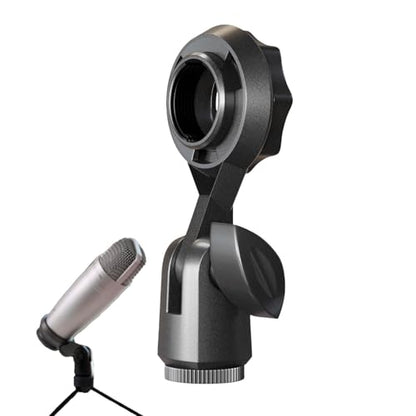 Microphone Clip - Universal Flexible Clamp Build, Reliable Positioning Tool, Lightweight Anti Skid Holder Attachment, Strong Stability Mounting System | Portable Audio Setup Device For Travel