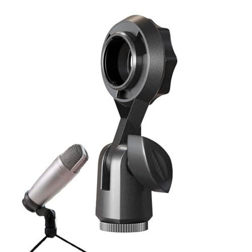 Microphone Clip - Adjustable Non Slip Universal Portable | Desk Microphone Stand Streaming Accessories | for Home Office School Studio Travel Recording Men Women - color: Type B with conversion