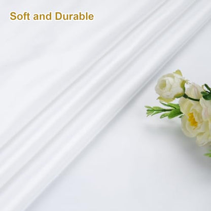 UTEBIT 6X9FT White Background for Photography Photo Booth Backdrops for Photoshoot Backgrounds Screen Video Recording Parties Curtain, Low Temperature Ironing to Remove Wrinkles - size: 6x9FT