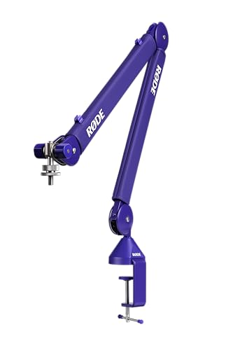RØDE PSA1+ Professional Studio Arm with Spring Damping and Cable Management (Purple) | Parallelogram Spring, Fully Damped, Supports 94g-1.2kg, 37 Horiz and 34 Vert Reach, 360 Degree Rotation - color: Purple