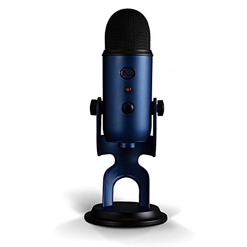 Logitech Creators Blue Yeti USB Microphone for PC, Mac, Gaming, Streaming, Podcasting, Studio and Computer Condenser Mic with Blue VO!CE Effects, 4 Pickup Patterns, Plug and Play - Midnight Blue - color: Midnight Blue
