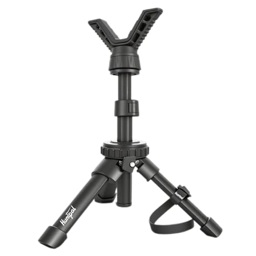 HUNTPAL Portable Shooting Stick Tripod Gun Rest | Portable, Adjustable Height, Compact Aluminum Construction, For Range Table Shooting Target Practice - color: Tripod-671: 7.5"-15"