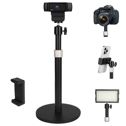 Mippko Webcam Camera Stand Phone Holder for Desk,1/4"-20 Threaded Compatible with Logitech Webcam C920 / C920S / C920x / C922 / C922x / C925e / C930 / C930e / C615 / C960,DSLR Camera/Smartphone