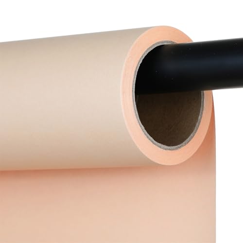 Seamless Paper Backdrop for Photography, Anti-Glare and Wrinkle Resistant Thick Photo Background, for Photo Studio, Portraits and Live Streaming, 53''x16.4' Ivorine - color: Ivorine, size: 53''x16.4'