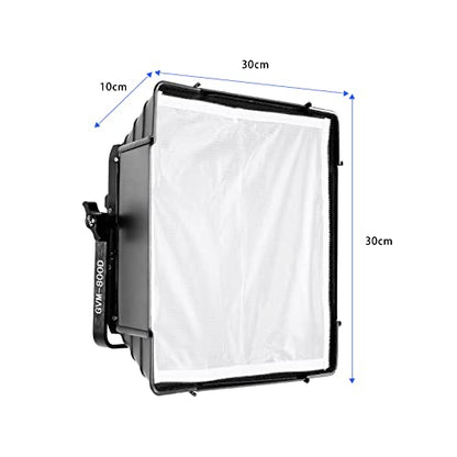 GVM Foldable Softbox Diffuser with Grid Beehive for 850D/800D/480LS Series LED Video Light Panel, Suitable for Studio Lighting, Portrait Photography, Video Lighting, 11" x11''