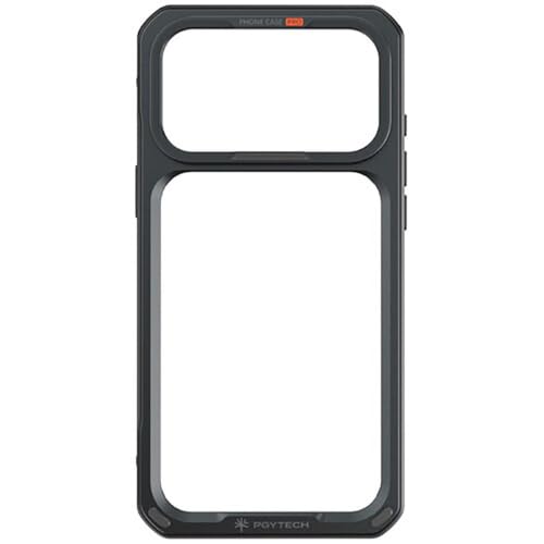 PGYTECH ProShot Phone Case for iPhone 17 Pro Max, Aluminum Alloy Protective Cage with 4 Expansion Ports, 3 Strap Holes & Silicone Liner for Heat Dissipation Black - style: Phone Case for iPhone 17 Pro Max