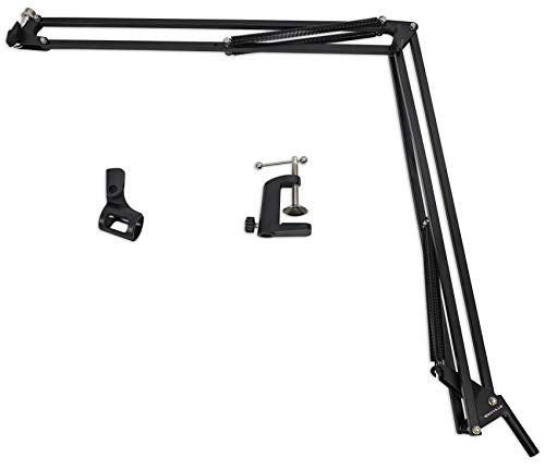 Rockville DMS40 40" Microphone Boom Arm Studio Podcast USB Mic Stand | Desk Clamp, Steel Construction, Internal Springs, Articulating, Aluminum Alloy Clamp, Fits desk less than 2" thick - size: 40"