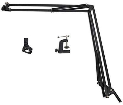 Rockville DMS40 40" Microphone Boom Arm Studio Podcast USB Mic Stand | Desk Clamp, Steel Construction, Internal Springs, Articulating, Aluminum Alloy Clamp, Fits desk less than 2" thick - size: 40"
