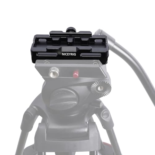 NICEYRIG Extended Quick Release Plate for Manfrotto-Style to Quick Release Clamp for Arca-Swiss, Tripod to Gimbal Adapter Applicable for DJI RS 4/4 Pro/3/3 Pro/2/RSC2, Ronin S - 563