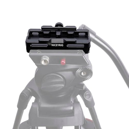 NICEYRIG Extended Quick Release Plate for Manfrotto-Style to Quick Release Clamp for Arca-Swiss, Tripod to Gimbal Adapter Applicable for DJI RS 4/4 Pro/3/3 Pro/2/RSC2, Ronin S - 563