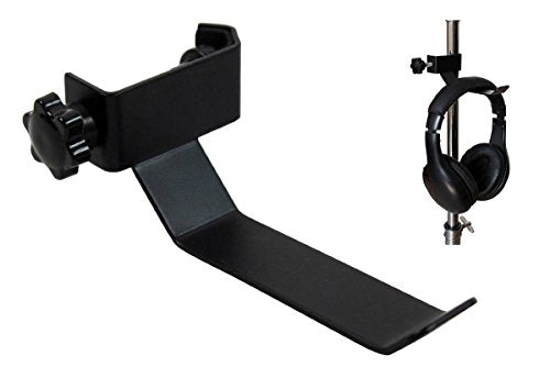 Black Headphone Headset Tambourine Holder Hanger Clip Stand for Microphone/Musical Stand