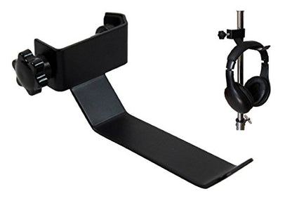 Black Headphone Headset Tambourine Holder Hanger Clip Stand for Microphone/Musical Stand