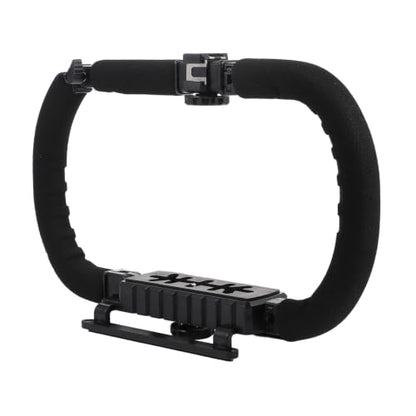 Zerodeko Foldable Dual-Handle Smartphone Video Rig Stabilizer for Handheld Camera Support Bracket, Compatible with Various Smartphones, Professional Video Recording Grip for Vloggers