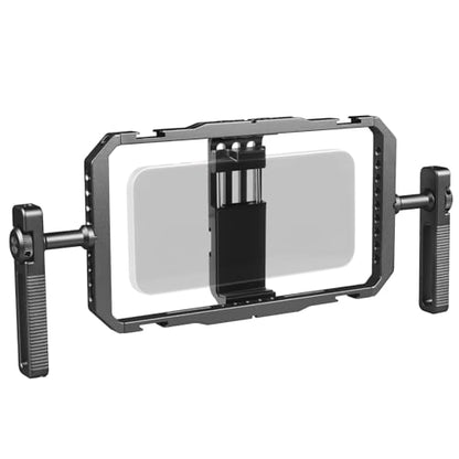 Universal Phone Cage Handheld Stabilizer Kit for Vlogging & Filmmaking, Smartphone Cage Video Rig with 360° Rotation Handles Compatible with iPhone 17/16/15/14/13 Series and Android Phones