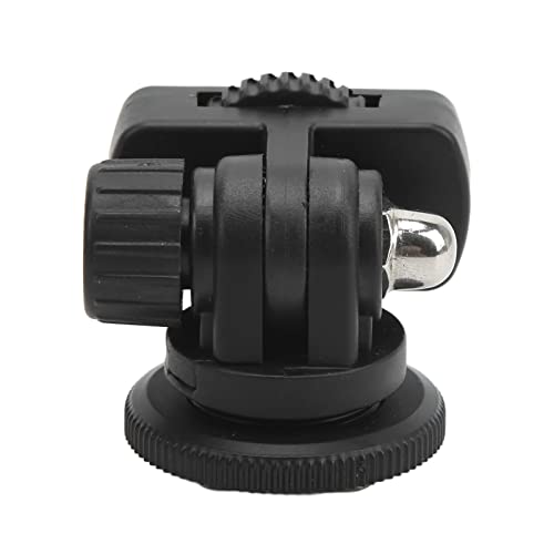 Monitor Ball Head, Compact Portable 180 Degree Adjustable Mini Monitor Head with Rubber Pad, 1/4 Screw Cold Shoe Interface for Camera DSLR