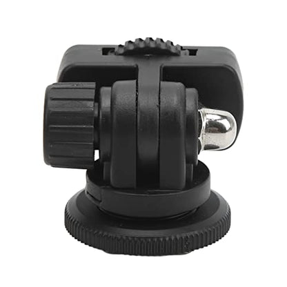 Monitor Ball Head, Compact Portable 180 Degree Adjustable Mini Monitor Head with Rubber Pad, 1/4 Screw Cold Shoe Interface for Camera DSLR