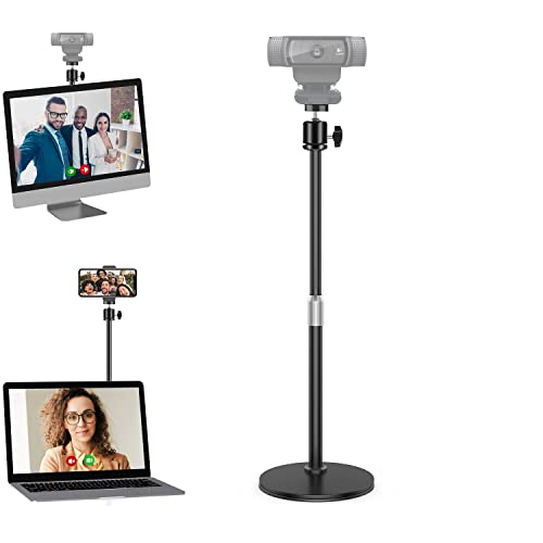 Brio Webcam Stand Holder, Magnetic Webcam Desktop Tripod Mount Compatible with Logitech Brio 101 100/Brio 301 300/Brio 501 500/Brio 4K 2022 2017 version/C270/C310 webcams