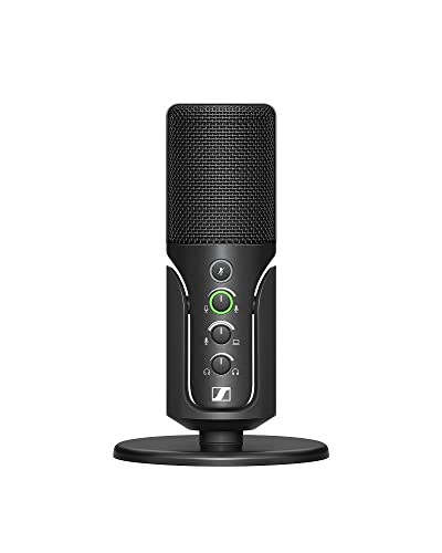 SENNHEISER Professional Profile - USB Cardioid Condenser Microphone & Table Stand, 1.2 m USB-C Cable - Mute Button, Built-in Headphone Jack, Gain, Mix & Volume Control, for PC & Mac,Black - style: Profile Mic