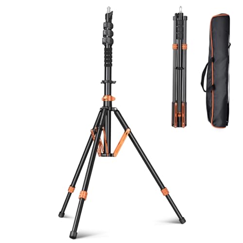 Light Stand Photography with Air-Cushioned,9ft/2.75m Adjustable Aluminum Heavy Duty Tripod Stand Studio Sturdy Tripod for Speedlite Flash Softbox Strobe Light Camera max Load 17lbs