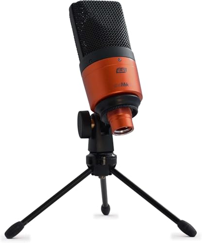 ESI cosMik 10 Studio Condenser Mic: Cardioid, Low Noise, Ideal for Vocals, Instruments, Streaming, with Stand & Cable - style: cosMik 10 XLR Microphone