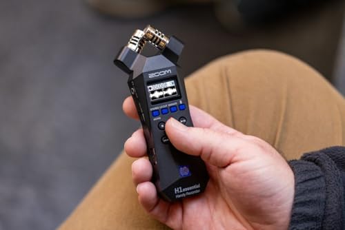 Zoom H1 Essential Handheld Recorder for Musicians, Podcasters & Filmmakers with Stereo Microphones, 32-Bit Float, USB Microphone Mode | 32-Bit Float Wav, USB-C Mic Mode, SD Card Recording, USB or 2×aa Power - style: H1e Only