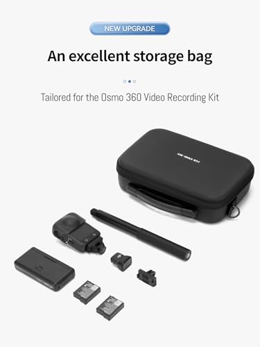 Osmo 360 Carrying Case, Nylon Carrying Storage Case for DJI Osmo 360 Camera | Surface Waterproof Travel Portable Hard Shell Bag Compatible With Adventure Combo Outdoor Accessories kit
