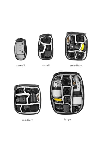 Peak Design Camera Cube V2, Smedium (Small/Medium), Custom Organization and Protection, Weatherproof Shell with Interior Padding, Camera Bag Insert Compatible Travel & Outdoor Bags