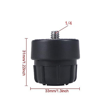 3 Pack 1/4 Screw to 17mm Ball Mount Base Mount Stand Interface Socket Joint for Tripod DV Camera Car Monitor GPS Phone Holder Clip Ring Light Hose Bracket Webcam