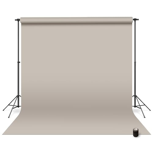 Denny Mfg - Seamless Paper Backdrop for Photoshoot with Free Gaffer Tape – Ash Grey Photography Paper Roll Background with Matte Finish for Studio, Video & Content Creation – (86 in x 36 ft) - color: Ash Gray, size: 86 in x 36 ft