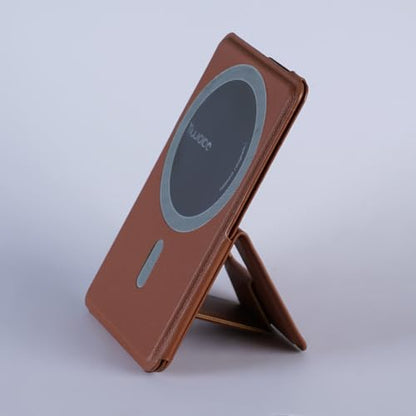 The Magnetic Wallet Stand and Card Holder, The Tripod for iPhone, with Multi - Angle Adjustable Feature, is Compact and Portable, has Strong Magnetic Attraction (Grey) - color: Grey