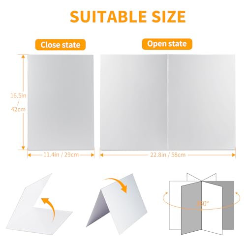 SITTO 2-in-1 Product Photography Backdrops, Flat Lay Photo Boards with 2Pcs Bracket, 17x12 Inch Silver and Bright White Photo Reflector Cardboard for Makeup,Jewelry and Other Small Product - color: White