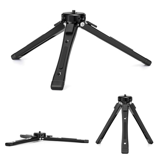 Zeadio Heavy Duty Metal Camera Tripod Stand - Universal Small Table Tripod for Camera, Gimbal, Action Cam, Camcorder, Microphone, LED Light, etc(40kg/88lb Load) - style: Basic Version