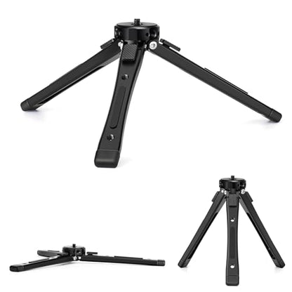 Zeadio Heavy Duty Metal Camera Tripod Stand - Universal Small Table Tripod for Camera, Gimbal, Action Cam, Camcorder, Microphone, LED Light, etc(40kg/88lb Load) - style: Basic Version