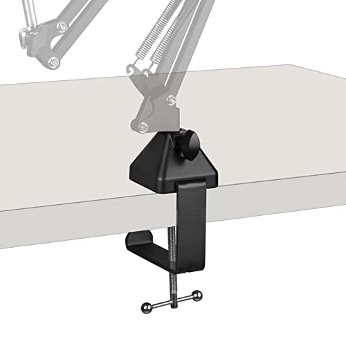 GEEKRIA for Creators Microphone Desk Mount Clamp, Boom Arm Clamps for Adjustable Mic Stand Compatible with TONOR T20, Aokeo AK-35, InnoGear Microphone Arm