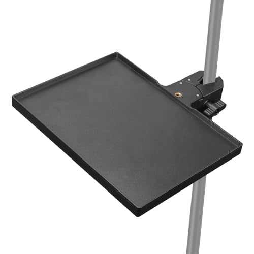 Functional Studio Accessory Mounting Tray Mic Stand Holds Music Interfaces Receivers Phones for Live Streaming Pickup Shock Mount - color: Black, size: T 6