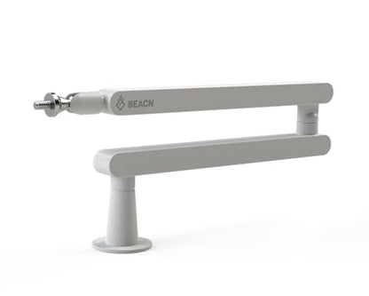 BEACN Mic Stand - Studio-Quality Low Profile Adjustable Microphone Arm with 360° Rotation, Cable Management, Easy Clamp, Universal Fit For Streaming, Podcasting, Gaming (White) - color: Light