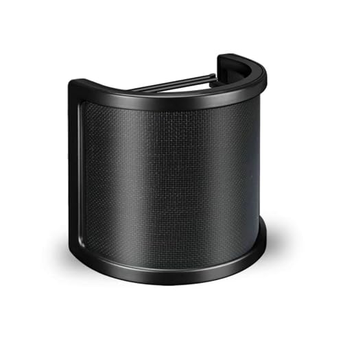 Pop Filter for Microphone, 3-Layer Professional Cover (Mesh/Metal/Foam) with Elastic Sleeve, Universal Fit for 1.4" to 2.4" (35-60mm) Mics, for Podcasting, Streaming, Recording. POP SHIELD