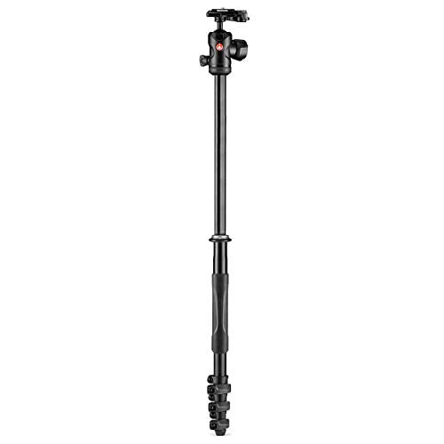 Manfrotto MKBFRLA4B-BHM Befree Advanced 2N1 Travel Tripod with Monopod, Lever Lock, Tripod Bag, Plate and Ball Head Included for Canon, Nikon, Sony, DSLR, CSC, Mirrorless, Up to 9 kg, Aluminium - style: 2 in 1 - Twist Black