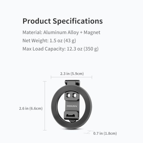 Magnetic Phone Tripod Mount Adapter with 1/4" Thread, Cold Shoe Phone Holder for Camera. Compatible with MagSafe for iPhone, 360° Rotatable, Foldable, Portable Design for Photography Video Vlog - style: Premium Magnetic