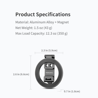 Magnetic Phone Tripod Mount Adapter with 1/4" Thread, Cold Shoe Phone Holder for Camera. Compatible with MagSafe for iPhone, 360° Rotatable, Foldable, Portable Design for Photography Video Vlog - style: Premium Magnetic