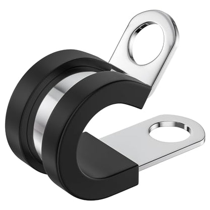RTHIEAI 20 PCS 5/16 Inch Stainless Steel Cable Clamps - Insulated, Hose, Pipe, Wire Clamps - size: 5/16 Inch, style: 20 pcs