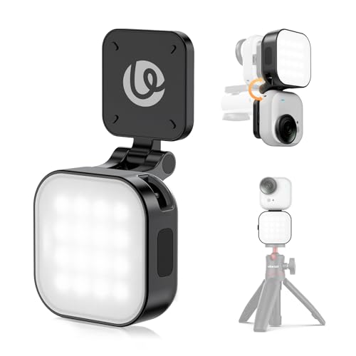 Ulanzi IN07 Mini Magnetic LED Vlogging Light for Insta360 GO Ultra Accessories, 1/4" Mount Waterproof 5600K CRI≥95 500mAh Rechargeable LED Fill Light Photography for Selfie Stick Vlog Video Recording - size: 1 Pcs-For Insta360 GO Ultra
