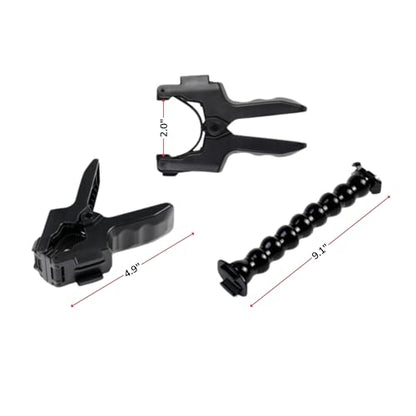 Gooseneck Phone Holder Flex Clamp Clip Mount with Flexible Jaws for Desk, Pole, or Mobile Stand Adjustable Compatible with iPhone 14, 13 Pro, XS Max, XR, X, 8, 7, 6, 6s Plus and Other 4-7'' Device
